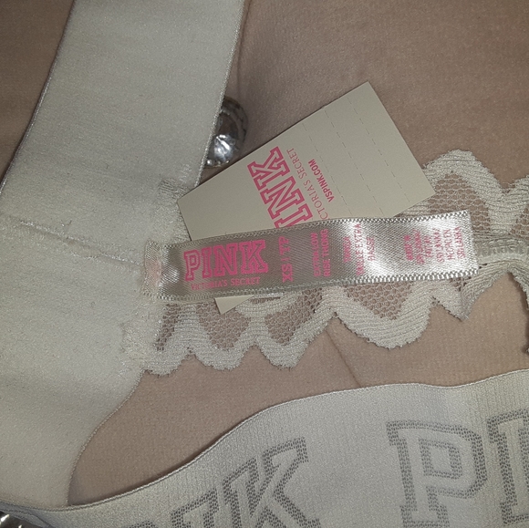 Vs Pink extra low rise thong white lace brand new - Picture 7 of 7